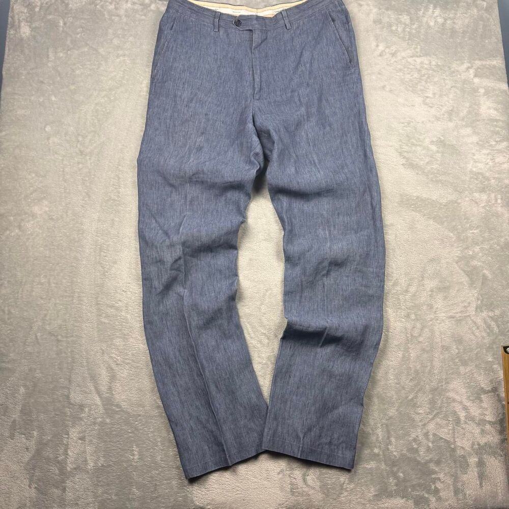 Santoni Men's Blue and Navy Trousers